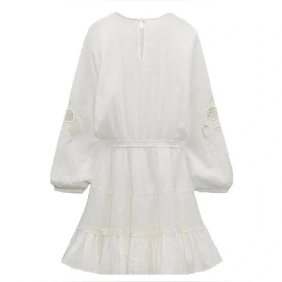 NWT Zara Cream Mini Dress - Picture 4 of 7
